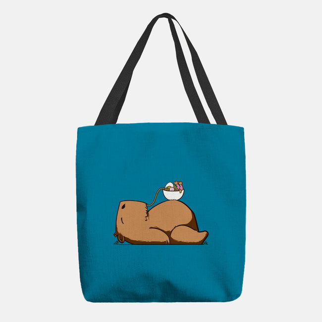 Capy Ramen-None-Basic Tote-Bag-sebasebi