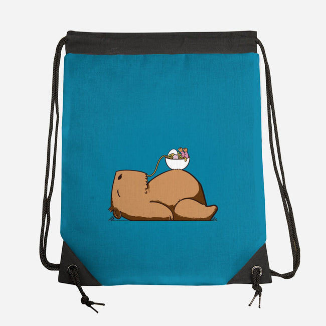 Capy Ramen-None-Drawstring-Bag-sebasebi