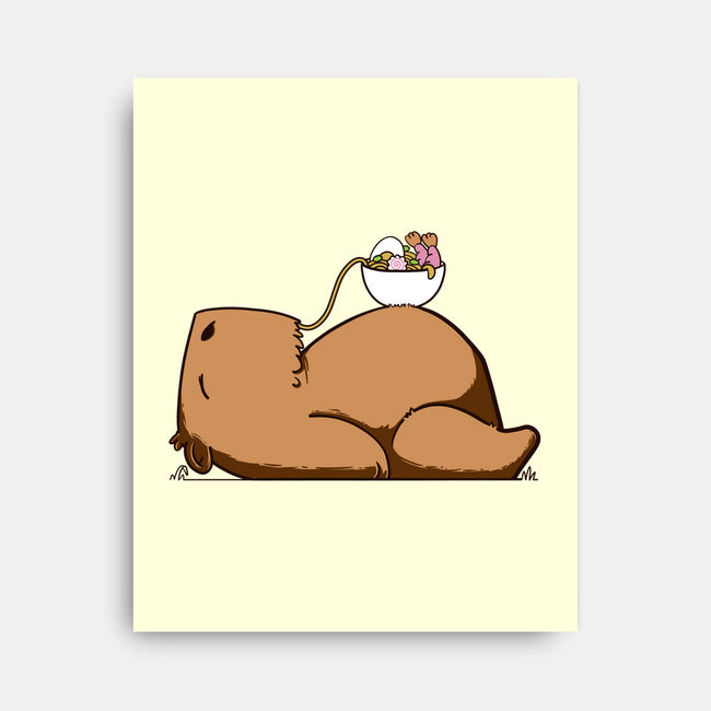 Capy Ramen-None-Stretched-Canvas-sebasebi