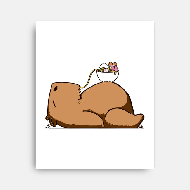 Capy Ramen-None-Stretched-Canvas-sebasebi