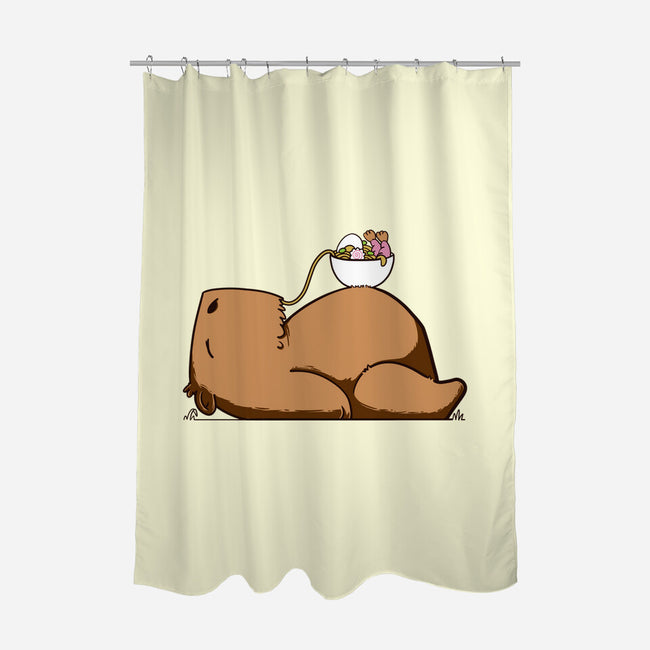 Capy Ramen-None-Polyester-Shower Curtain-sebasebi