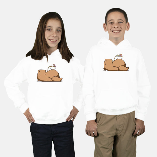 Capy Ramen-Youth-Pullover-Sweatshirt-sebasebi