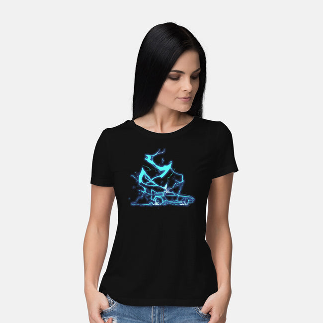 The Storm And The Clock-Womens-Basic-Tee-sebasebi