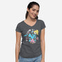 Space Mama-Womens-V-Neck-Tee-naomori