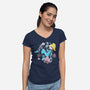Space Mama-Womens-V-Neck-Tee-naomori