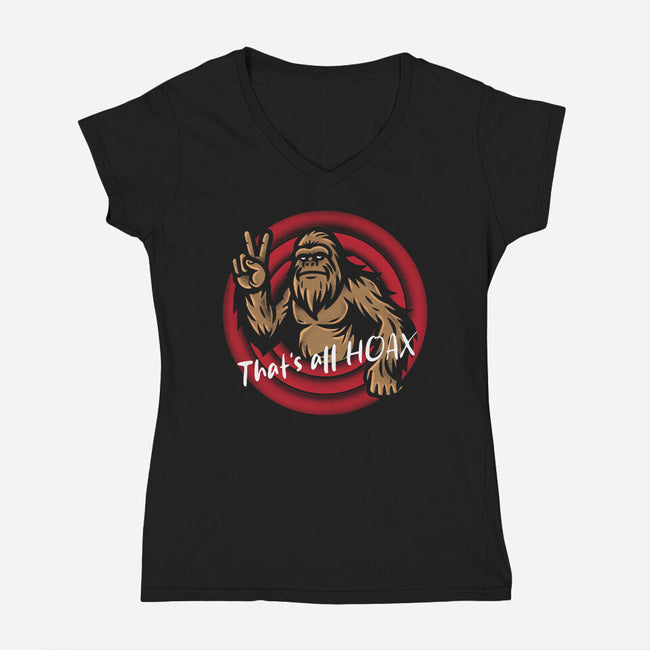 And That's All Hoax-Womens-V-Neck-Tee-turborat14