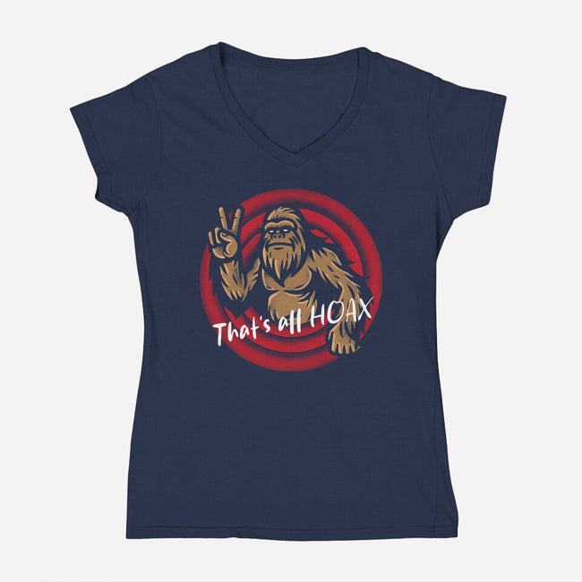 And That's All Hoax-Womens-V-Neck-Tee-turborat14