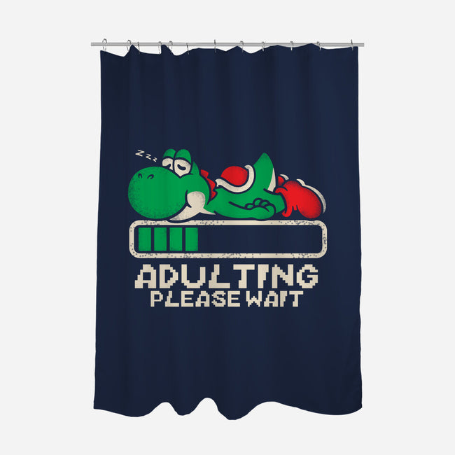 Yoshi's Adulting-None-Polyester-Shower Curtain-turborat14