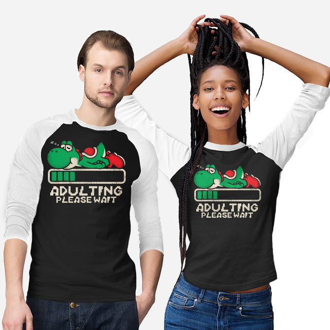 Yoshi's Adulting-Unisex-Baseball-Tee-turborat14