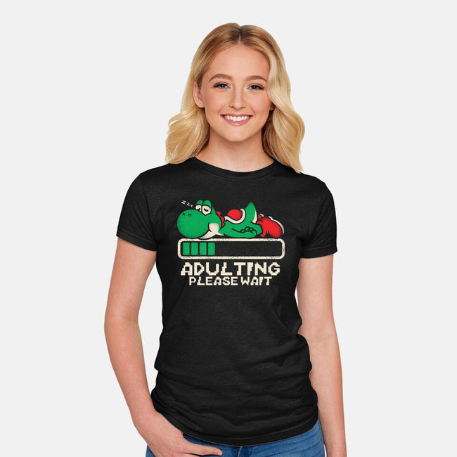 Yoshi's Adulting-Womens-Fitted-Tee-turborat14