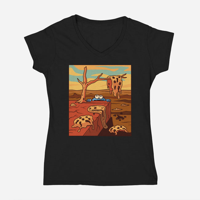 The Persistence Of Cookies-Womens-V-Neck-Tee-erion_designs
