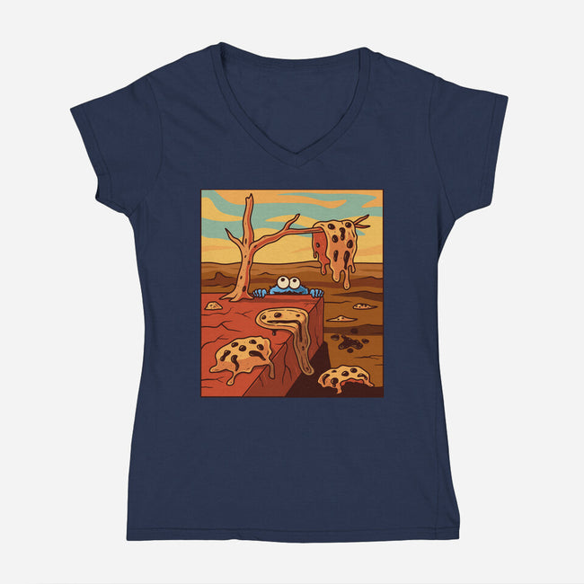 The Persistence Of Cookies-Womens-V-Neck-Tee-erion_designs