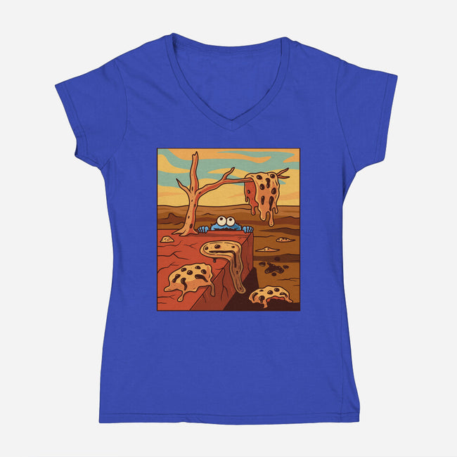 The Persistence Of Cookies-Womens-V-Neck-Tee-erion_designs