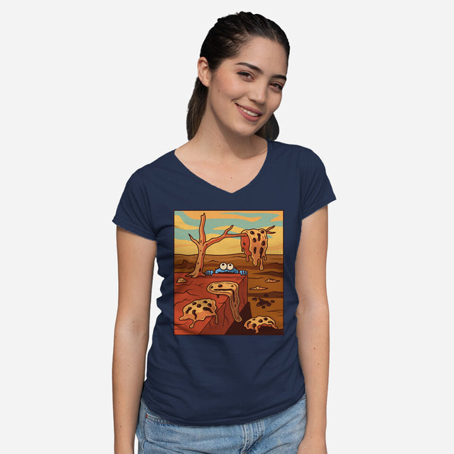 The Persistence Of Cookies-Womens-V-Neck-Tee-erion_designs
