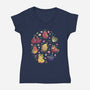 Birb Macedonia-Womens-V-Neck-Tee-Geekydog