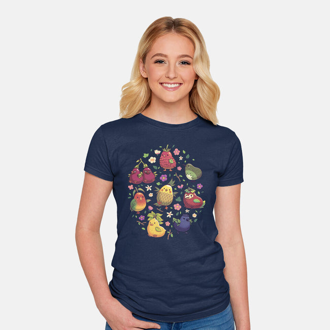 Birb Macedonia-Womens-Fitted-Tee-Geekydog