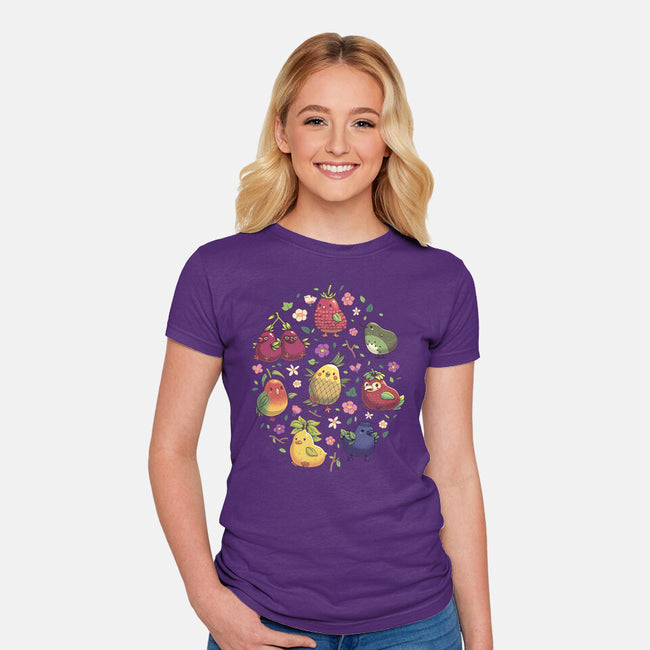 Birb Macedonia-Womens-Fitted-Tee-Geekydog