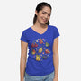 Birb Macedonia-Womens-V-Neck-Tee-Geekydog