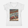 Neo Tokio Custom-Womens-V-Neck-Tee-JCMaziu