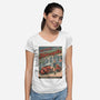 Neo Tokio Custom-Womens-V-Neck-Tee-JCMaziu