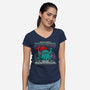 Deep Sea Grooves-Womens-V-Neck-Tee-JCMaziu