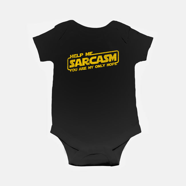 Help Me Sarcasm-Baby-Basic-Onesie-NMdesign