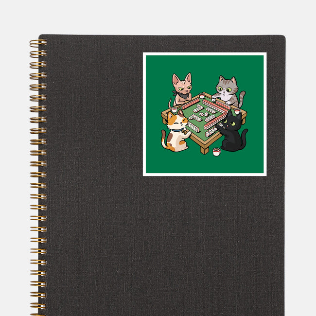 Cat Mahjong-None-Glossy-Sticker-GoshWow
