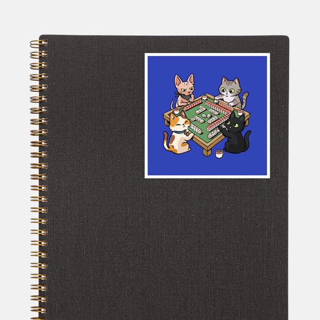Cat Mahjong-None-Glossy-Sticker-GoshWow