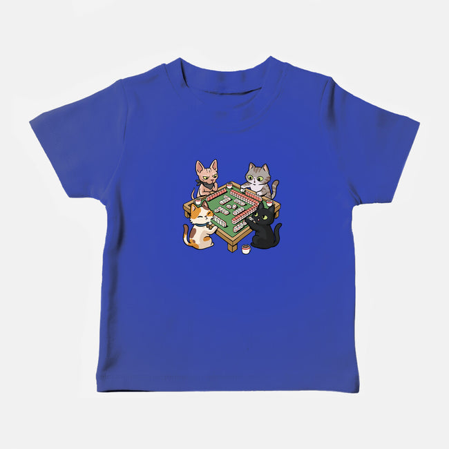 Cat Mahjong-Baby-Basic-Tee-GoshWow