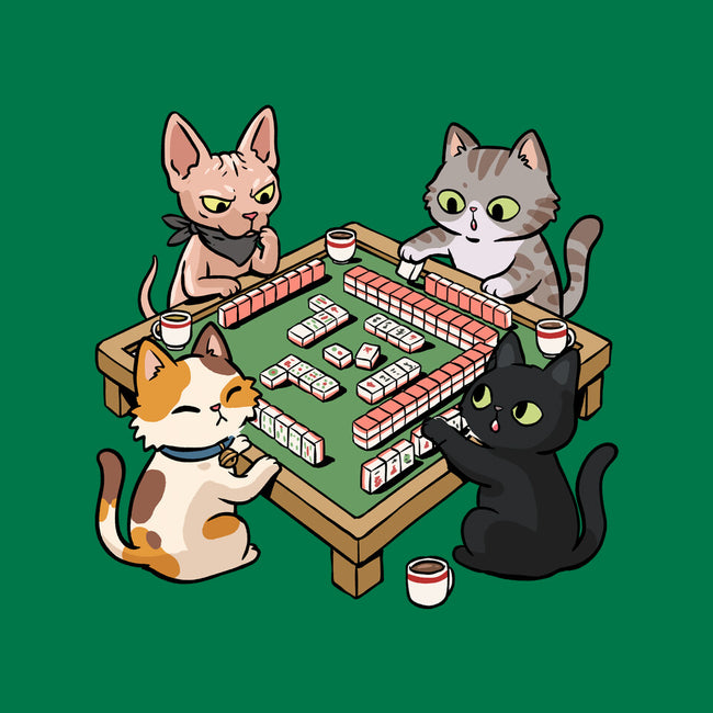 Cat Mahjong-None-Stretched-Canvas-GoshWow