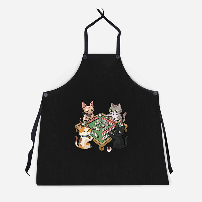 Cat Mahjong-Unisex-Kitchen-Apron-GoshWow