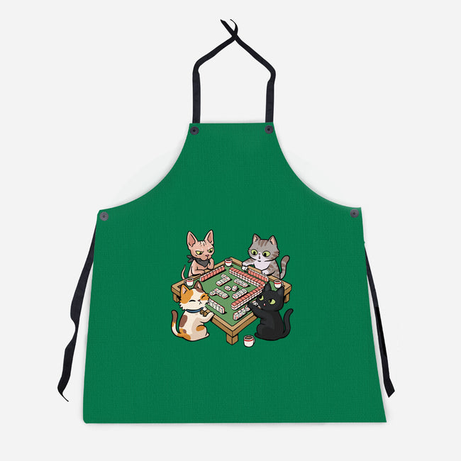 Cat Mahjong-Unisex-Kitchen-Apron-GoshWow