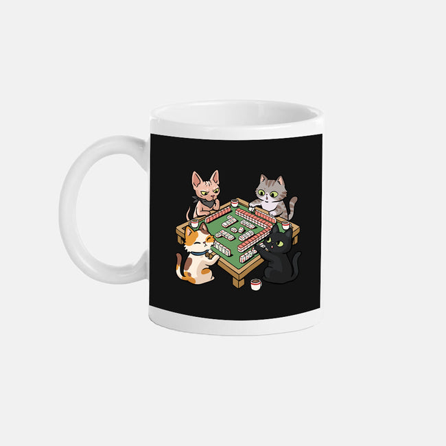 Cat Mahjong-None-Mug-Drinkware-GoshWow