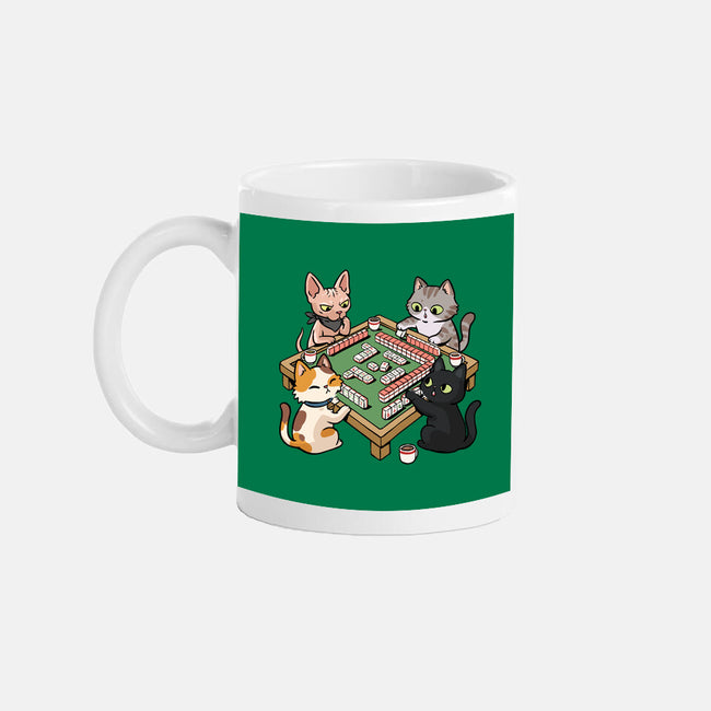 Cat Mahjong-None-Mug-Drinkware-GoshWow