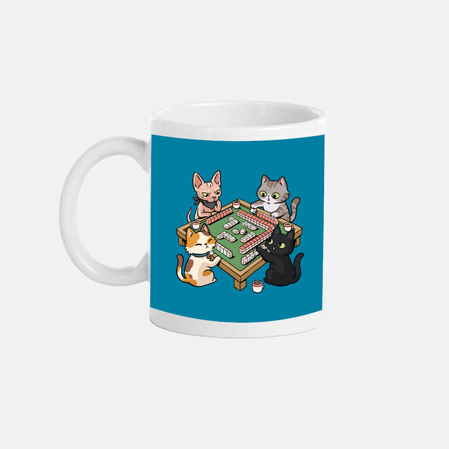 Cat Mahjong-None-Mug-Drinkware-GoshWow
