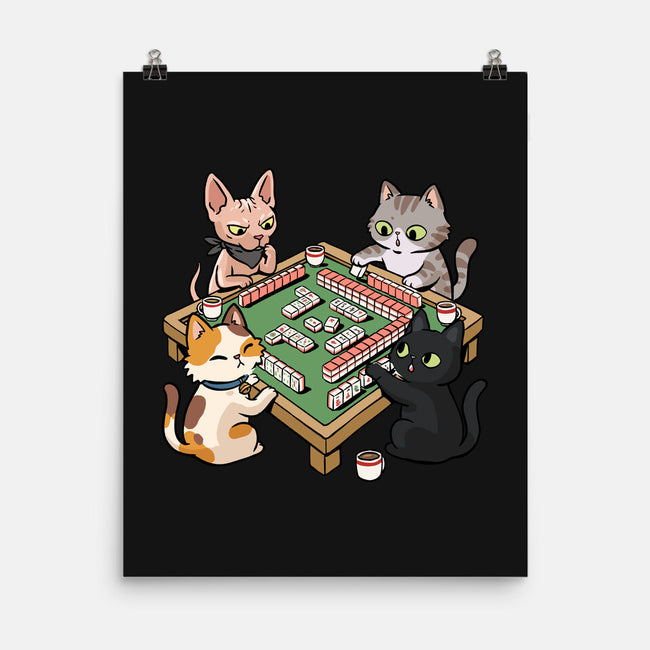 Cat Mahjong-None-Matte-Poster-GoshWow