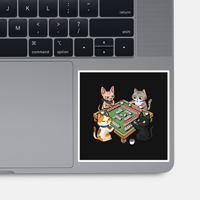 Cat Mahjong-None-Glossy-Sticker-GoshWow
