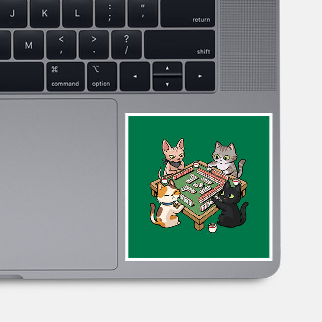 Cat Mahjong-None-Glossy-Sticker-GoshWow