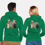Cat Mahjong-Unisex-Zip-Up-Sweatshirt-GoshWow
