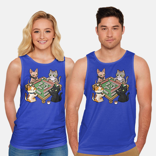 Cat Mahjong-Unisex-Basic-Tank-GoshWow