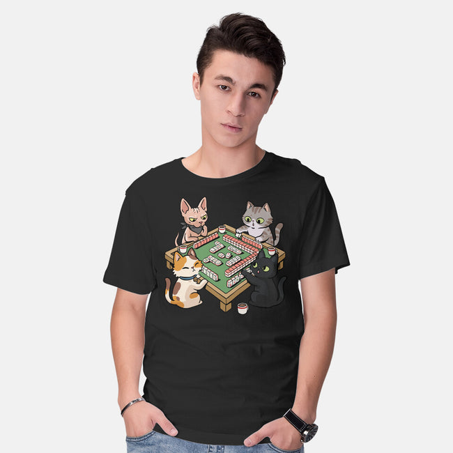 Cat Mahjong-Mens-Basic-Tee-GoshWow