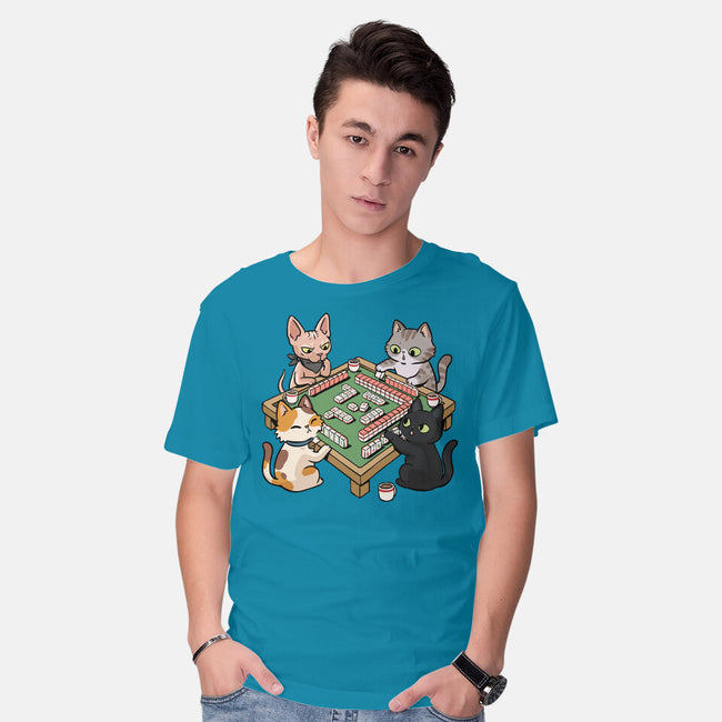 Cat Mahjong-Mens-Basic-Tee-GoshWow