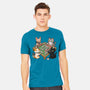 Cat Mahjong-Mens-Heavyweight-Tee-GoshWow