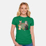 Cat Mahjong-Womens-Fitted-Tee-GoshWow