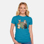 Cat Mahjong-Womens-Fitted-Tee-GoshWow