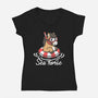 Literal Sea Horse-Womens-V-Neck-Tee-NemiMakeit