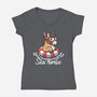 Literal Sea Horse-Womens-V-Neck-Tee-NemiMakeit