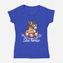 Literal Sea Horse-Womens-V-Neck-Tee-NemiMakeit
