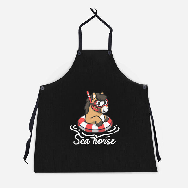 Literal Sea Horse-Unisex-Kitchen-Apron-NemiMakeit