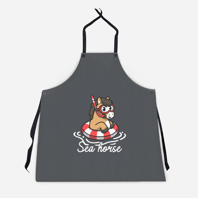 Literal Sea Horse-Unisex-Kitchen-Apron-NemiMakeit